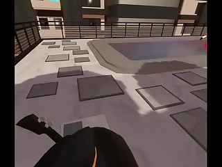 Femboy Sucks Off A Guy At A Pool In RecRoom